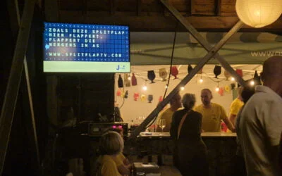 Split-Flap TV board at the Jaszz jazz festival in As, Belgium