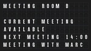 SplitFlapTV meeting room display