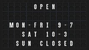 SplitFlapTV shop opening hours