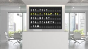 75 Split Flap TV voor professionele doeleinden
