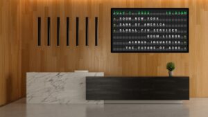 Split Flap TV with way finding information