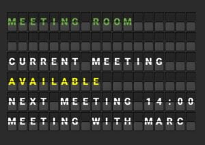 Split Flap TV meeting room display