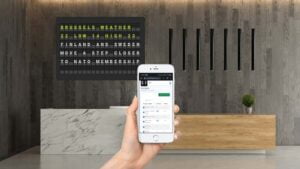 reduce wait time by showing news and weather on a television