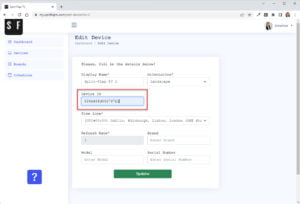 Set your Split Flap TV device ID