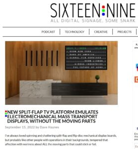 split-flap tv news - sixteen nine