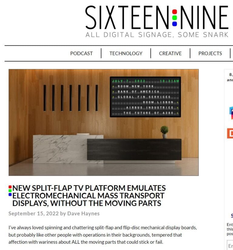 split-flap tv news - sixteen nine