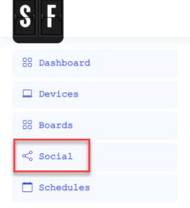 Connect Split-Flap TV to your social pages