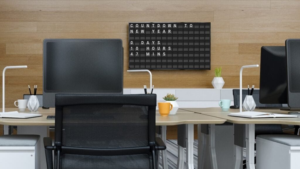 Use a Split-Flap TV to count down to New Year