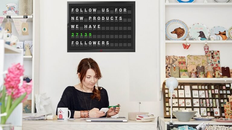 real-time number of facebook followers on a split flap tv