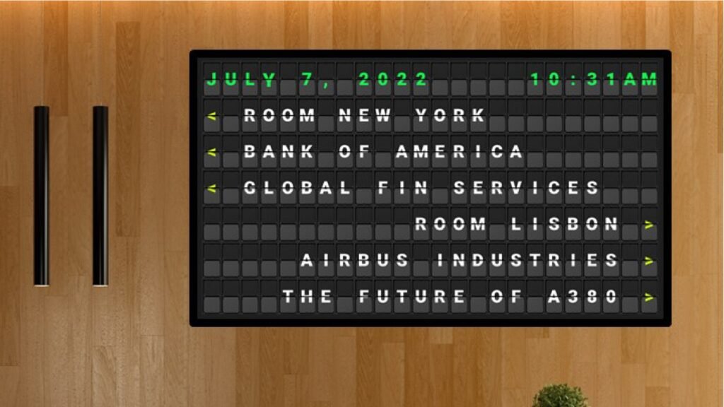 Elevate Your Business with an Old Airport Board Style Display