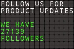 Social media followers count displayed on a Split-Flap TV