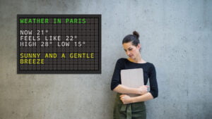 show your messages on a split-flap television