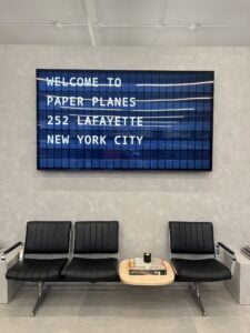 split flap tv at paper planes new york