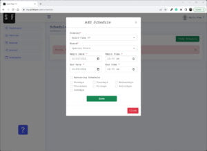 schedule a board to a specific splitflap device in time