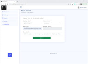 splitflaptv device id assign to television