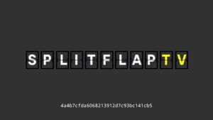 Split Flap TV intro video