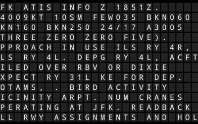 Real-Time ATIS Information on Split-Flap Boards for Aviation