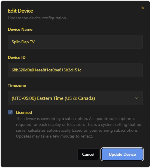 How does Split Flap TV work adding a board with messges