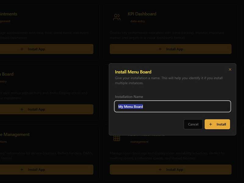 Give the app instance a name