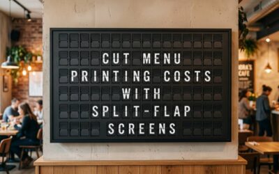 Cut Menu Printing Costs with Split-Flap Screens