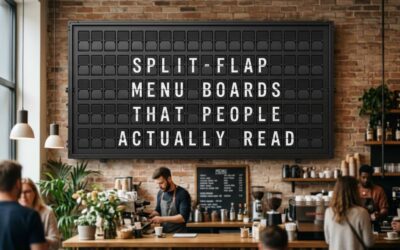 Split Flap Menu Boards That People Actually Read