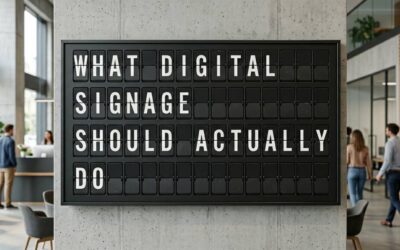 What Digital Signage Should Actually Do