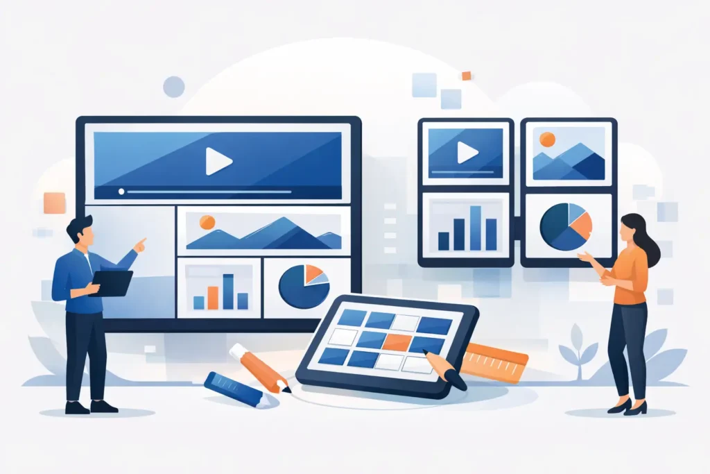 Custom Digital Signage Layouts: Rows and Columns