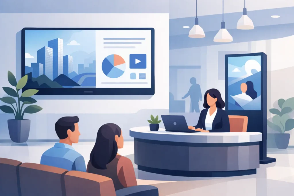 Digital Signage for Office Reception Area