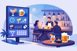 Digital Signage for Bar Happy Hour Schedule