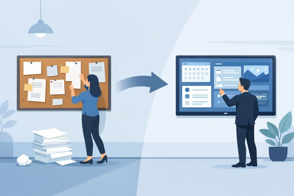 How to Replace Paper Notice Boards