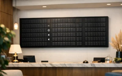 Boutique Hotel Arrivals Board Example
