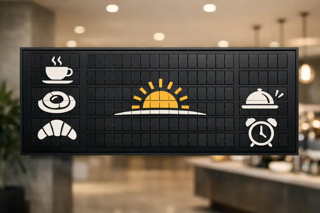 Digital Signage for Hotel Breakfast Hours That Works
